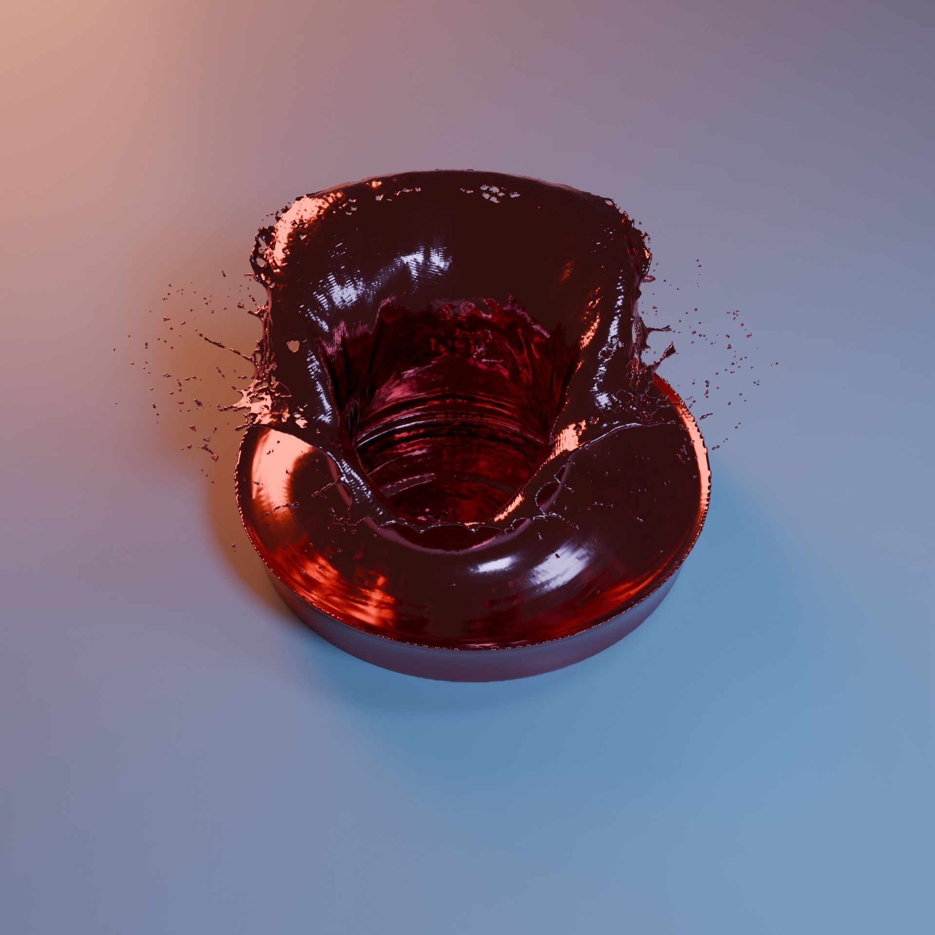 Crown Splash Static Meshes x4 3D model_2