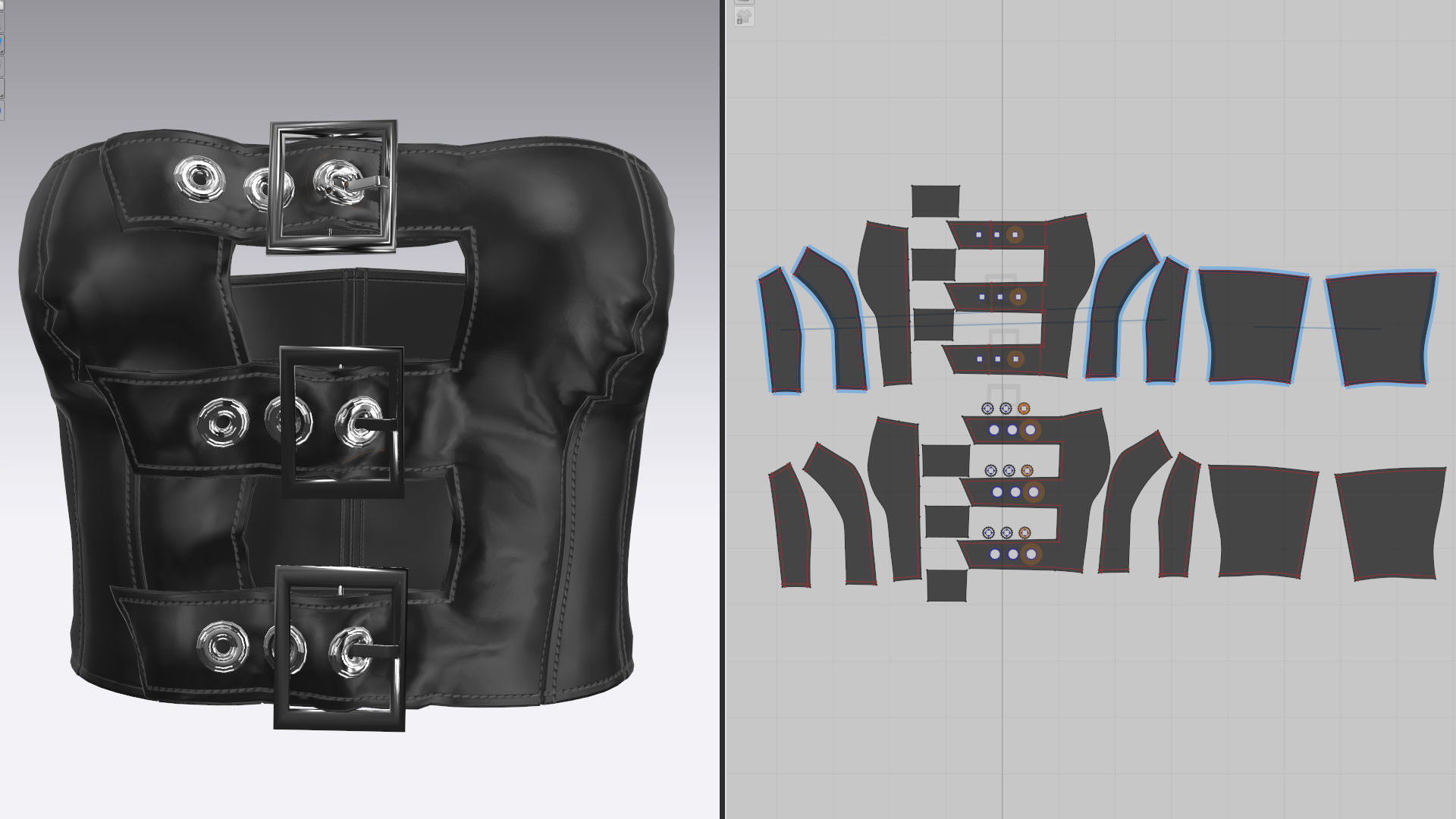 8 FEMALE LEATHER TANK TOP 3D model_17