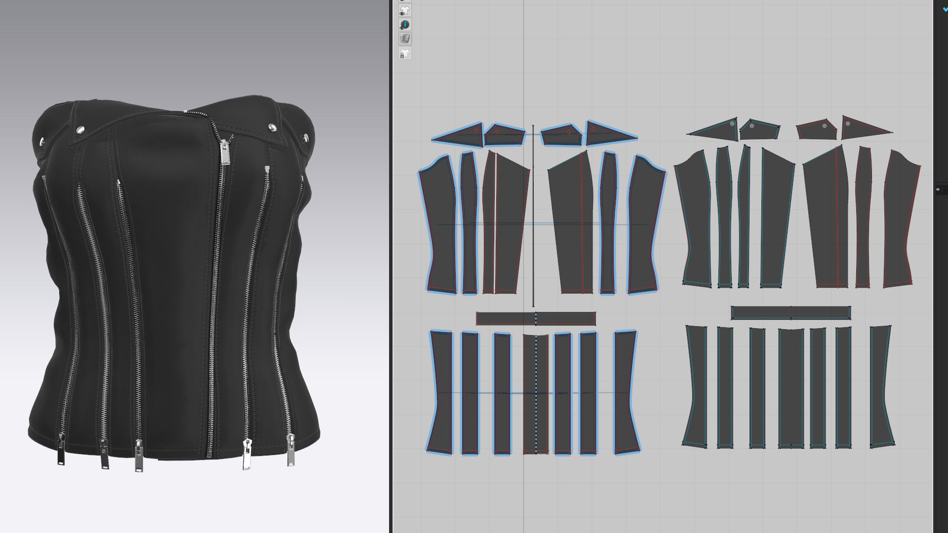 8 FEMALE LEATHER TANK TOP 3D model_5