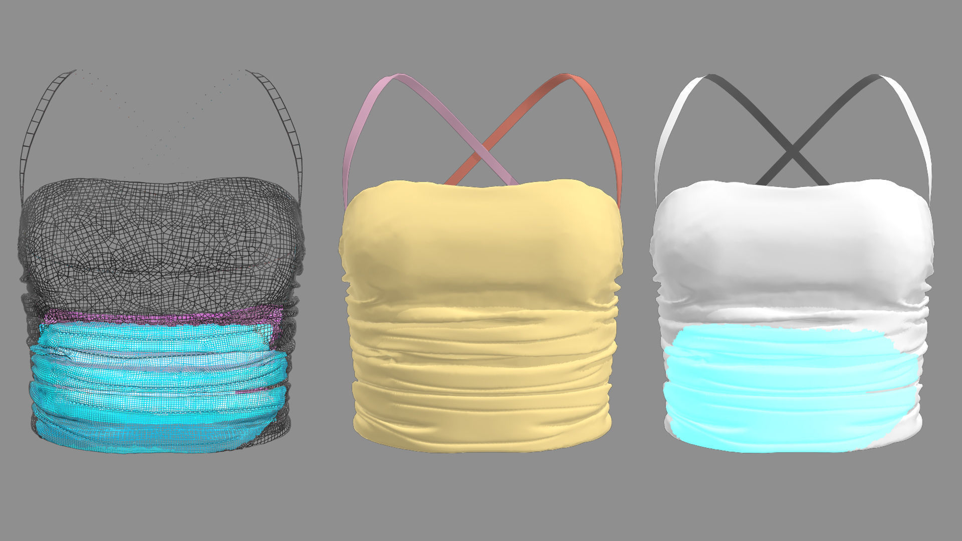 8 FEMALE LEATHER TANK TOP 3D model_42