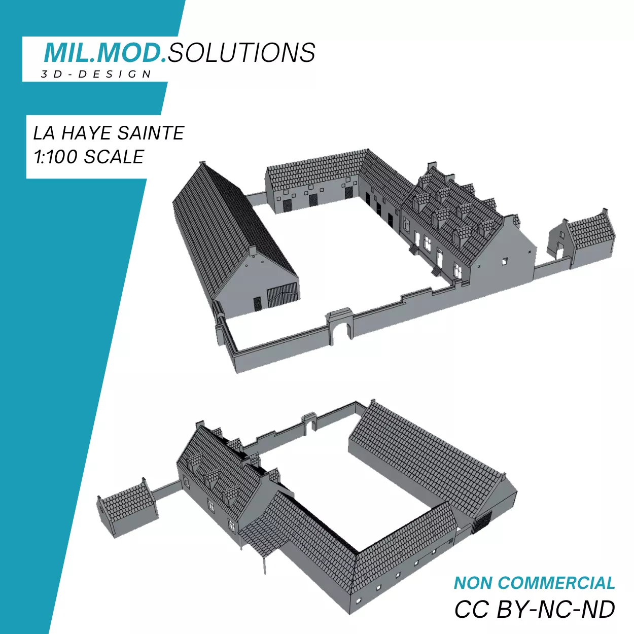 La Haye Sainte 3D print model_0