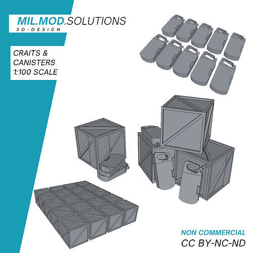 Crates and canisters 3D print model