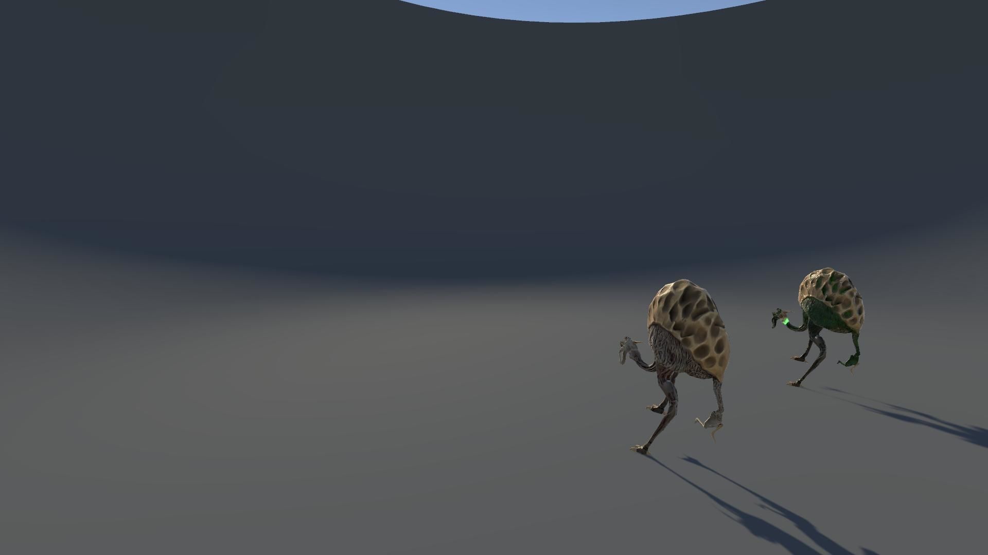 Ostrich Dinosaur Velociraptor Monster 4 Low-poly 3D model_6