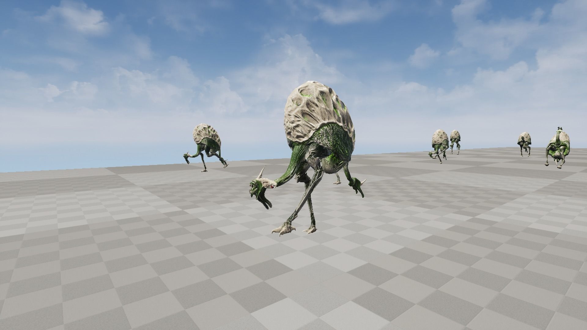 Ostrich Dinosaur Velociraptor Monster 4 Low-poly 3D model_17