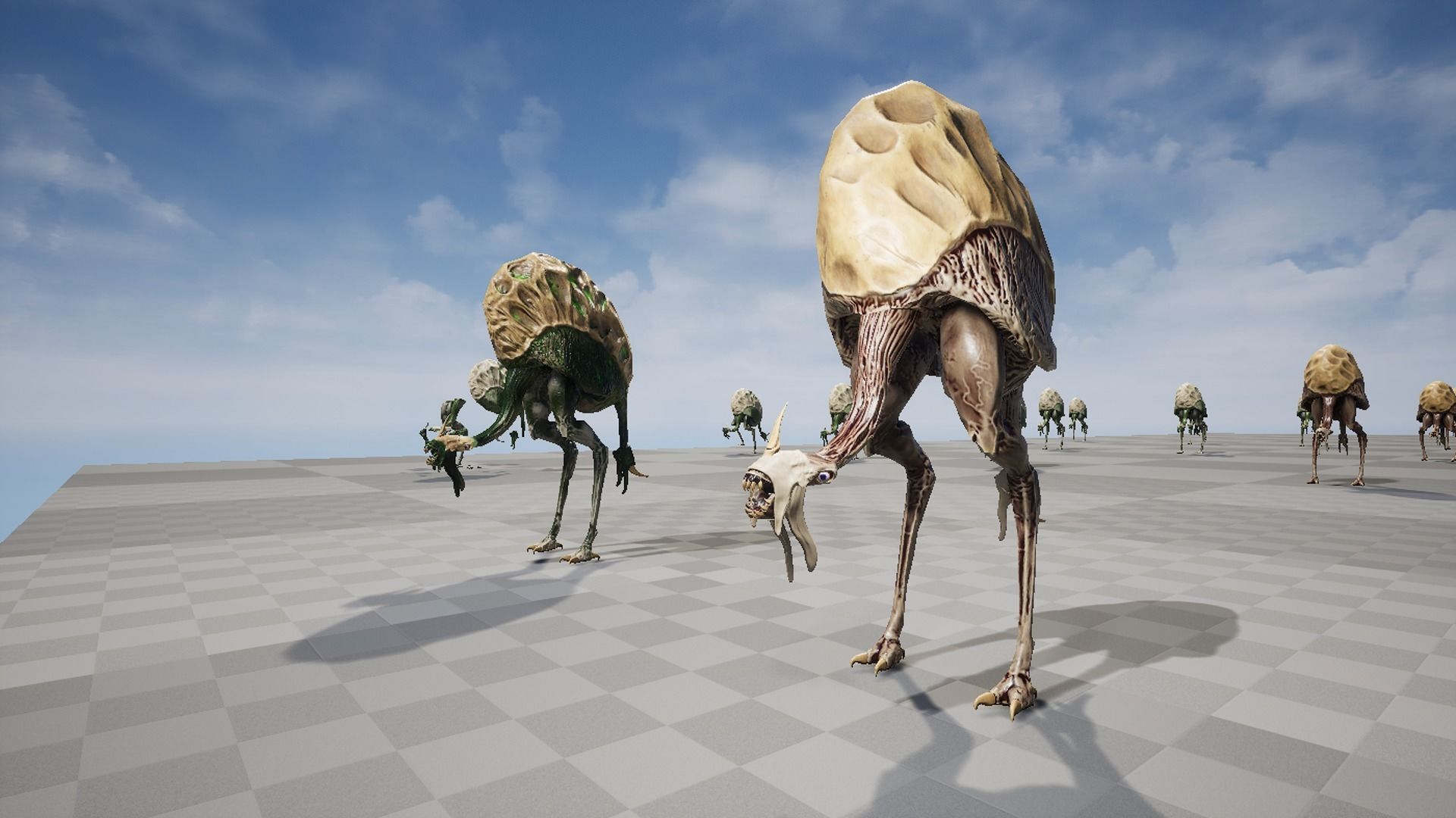 Ostrich Dinosaur Velociraptor Monster 4 Low-poly 3D model_3