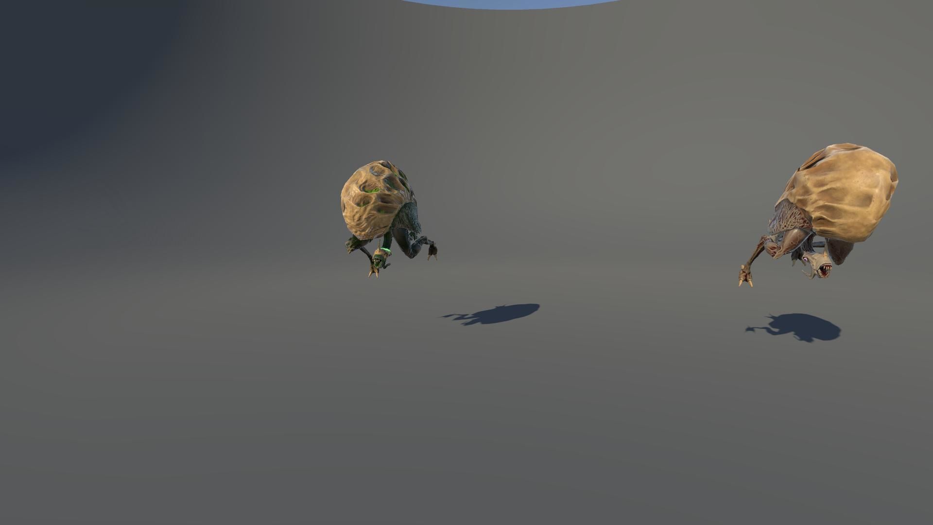 Ostrich Dinosaur Velociraptor Monster 4 Low-poly 3D model_27