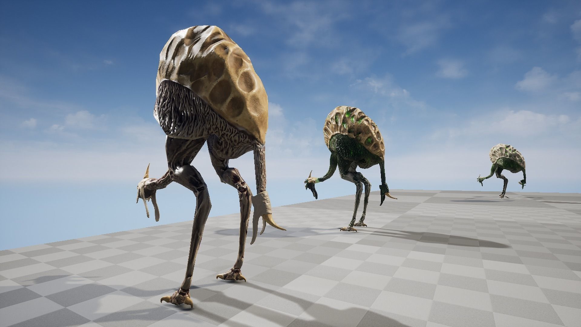 Ostrich Dinosaur Velociraptor Monster 4 Low-poly 3D model_15