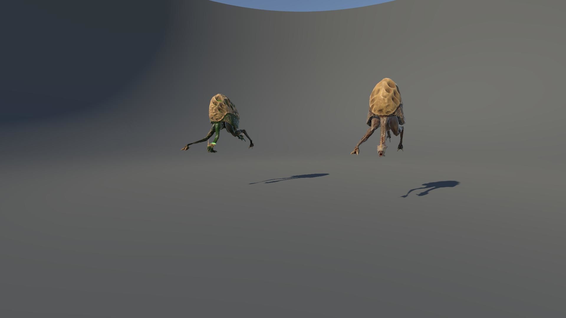 Ostrich Dinosaur Velociraptor Monster 4 Low-poly 3D model_31