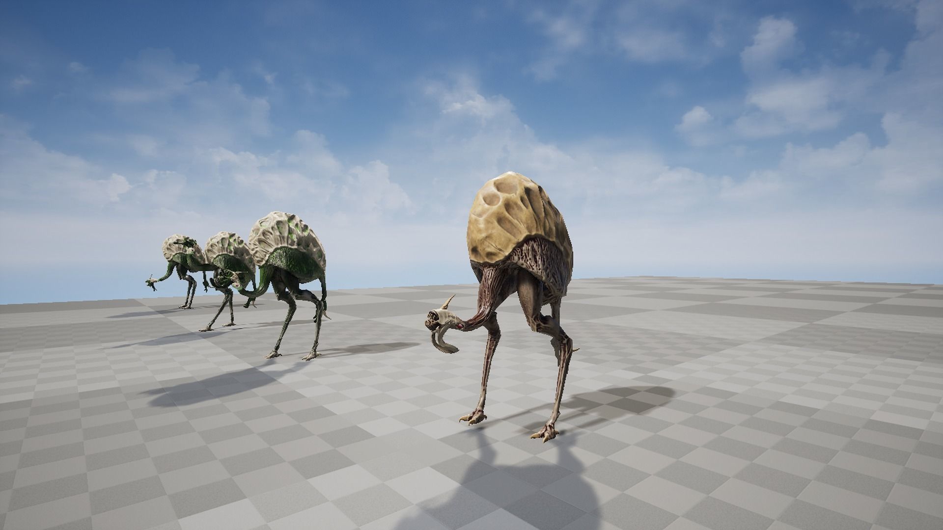 Ostrich Dinosaur Velociraptor Monster 4 Low-poly 3D model_7