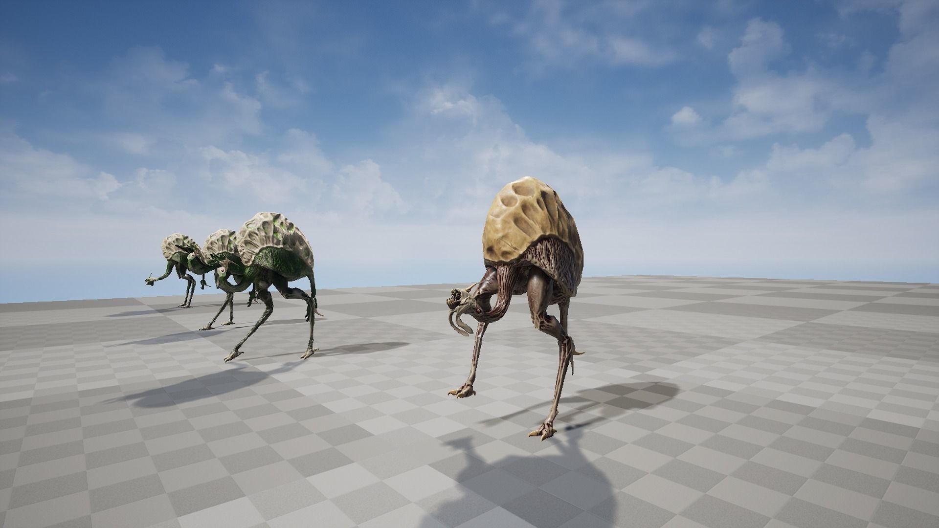 Ostrich Dinosaur Velociraptor Monster 4 Low-poly 3D model_23