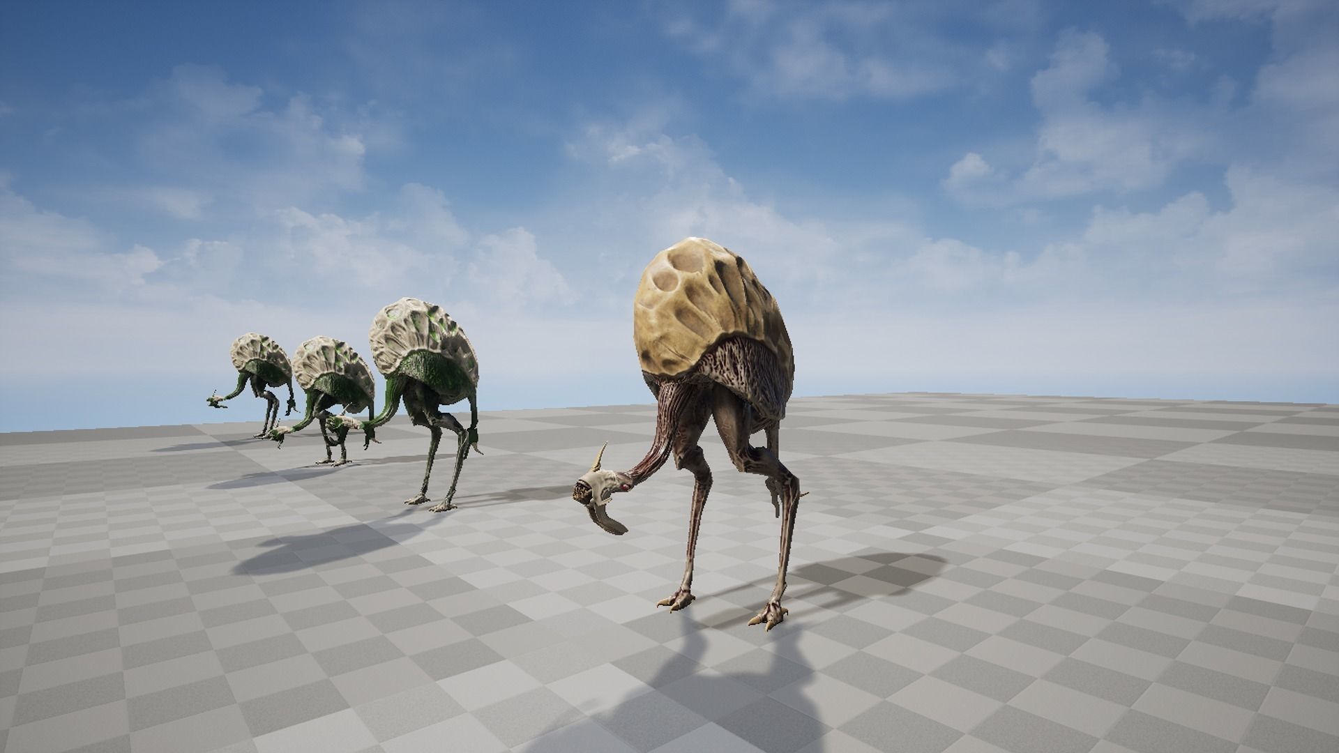 Ostrich Dinosaur Velociraptor Monster 4 Low-poly 3D model_21