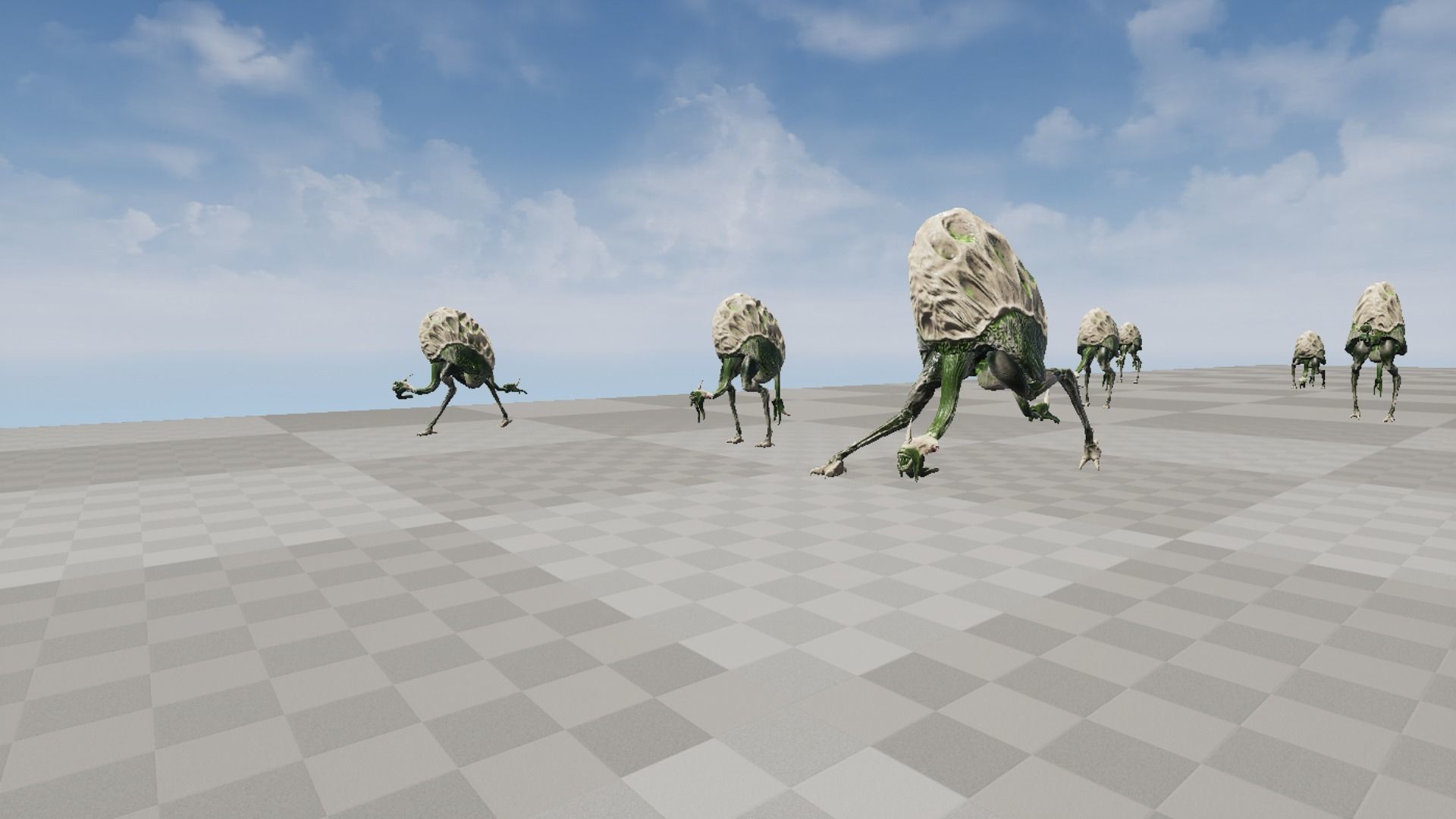 Ostrich Dinosaur Velociraptor Monster 4 Low-poly 3D model_11