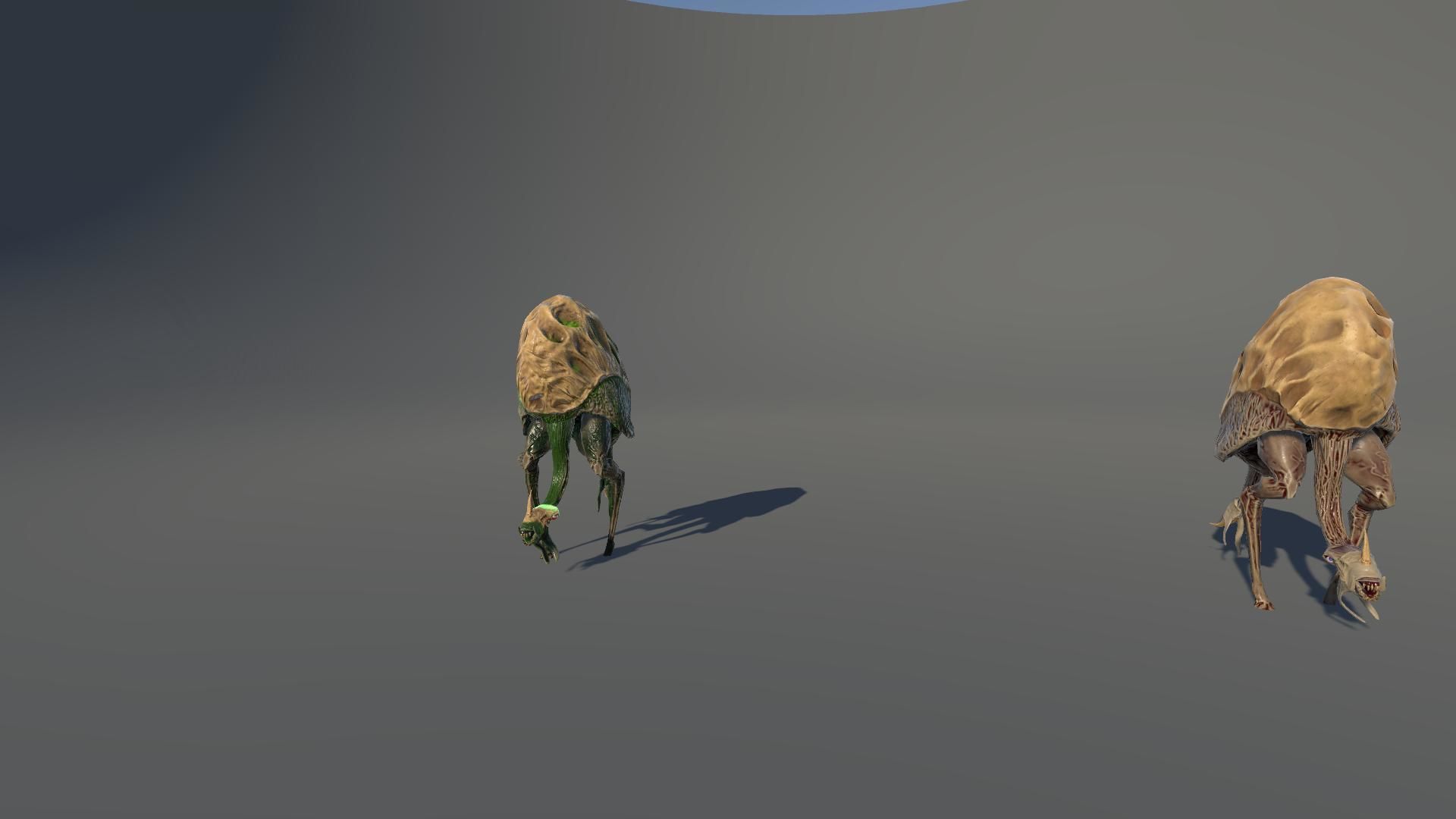 Ostrich Dinosaur Velociraptor Monster 4 Low-poly 3D model_29