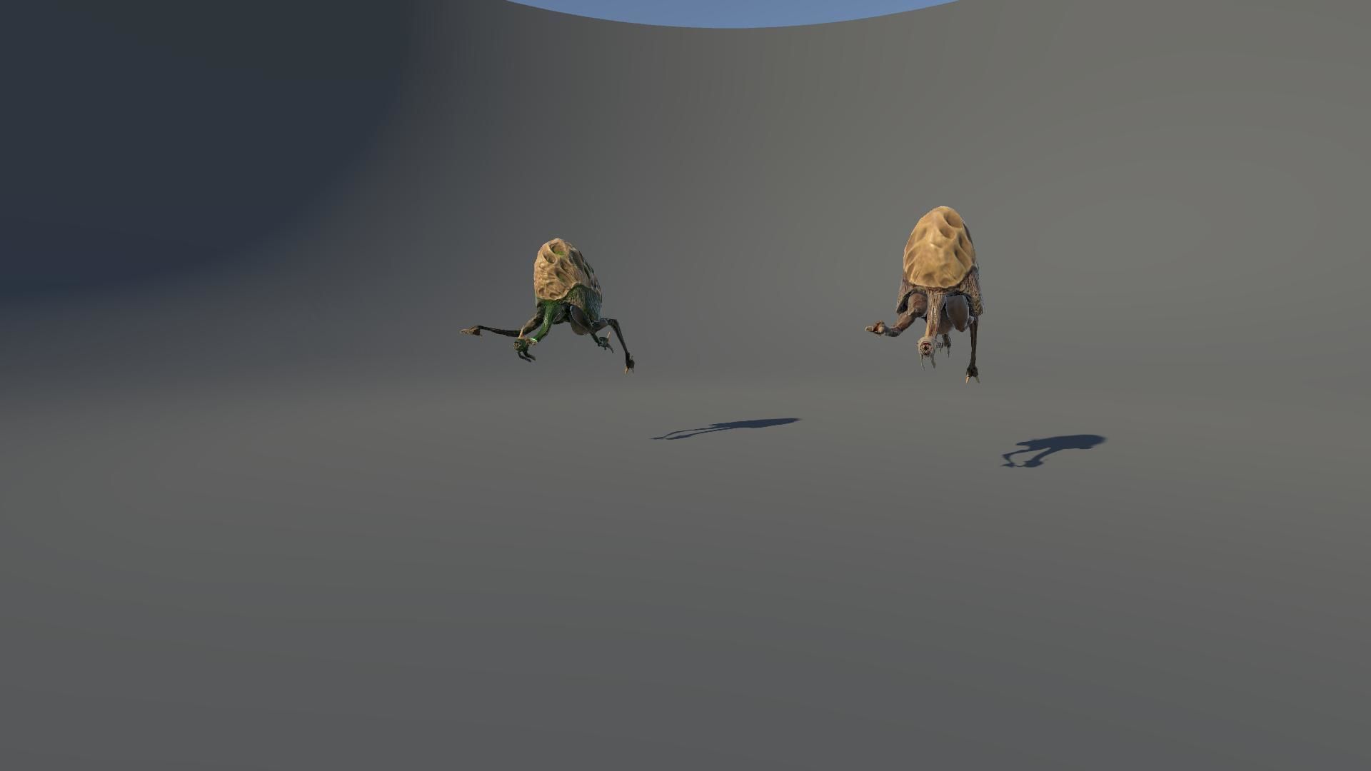 Ostrich Dinosaur Velociraptor Monster 4 Low-poly 3D model_30