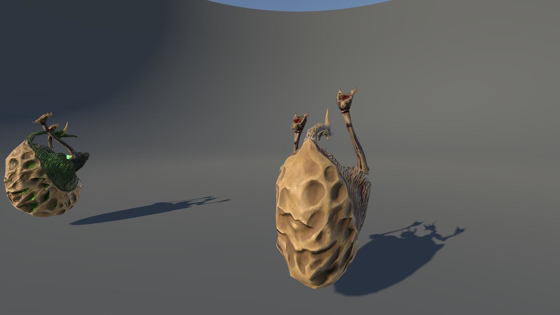 Ostrich Dinosaur Velociraptor Monster 4 Low-poly 3D model_33