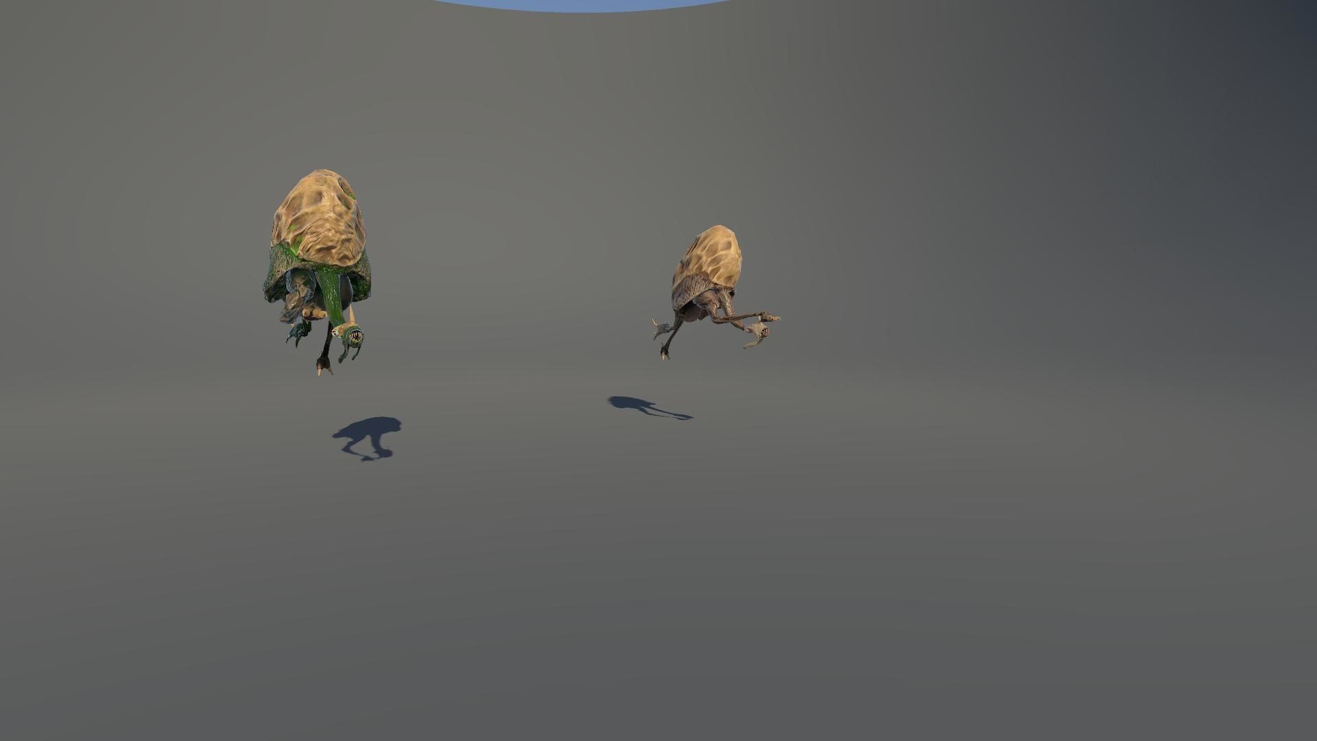 Ostrich Dinosaur Velociraptor Monster 4 Low-poly 3D model_25