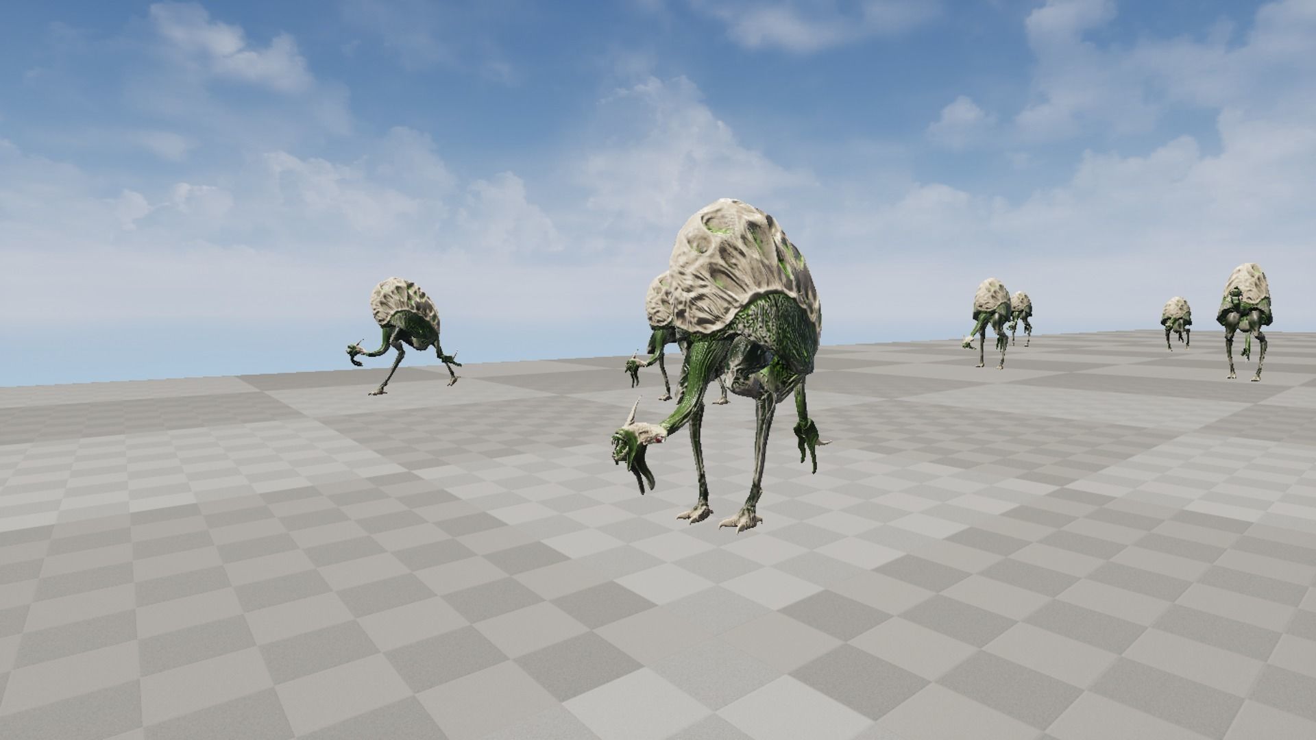 Ostrich Dinosaur Velociraptor Monster 4 Low-poly 3D model_19