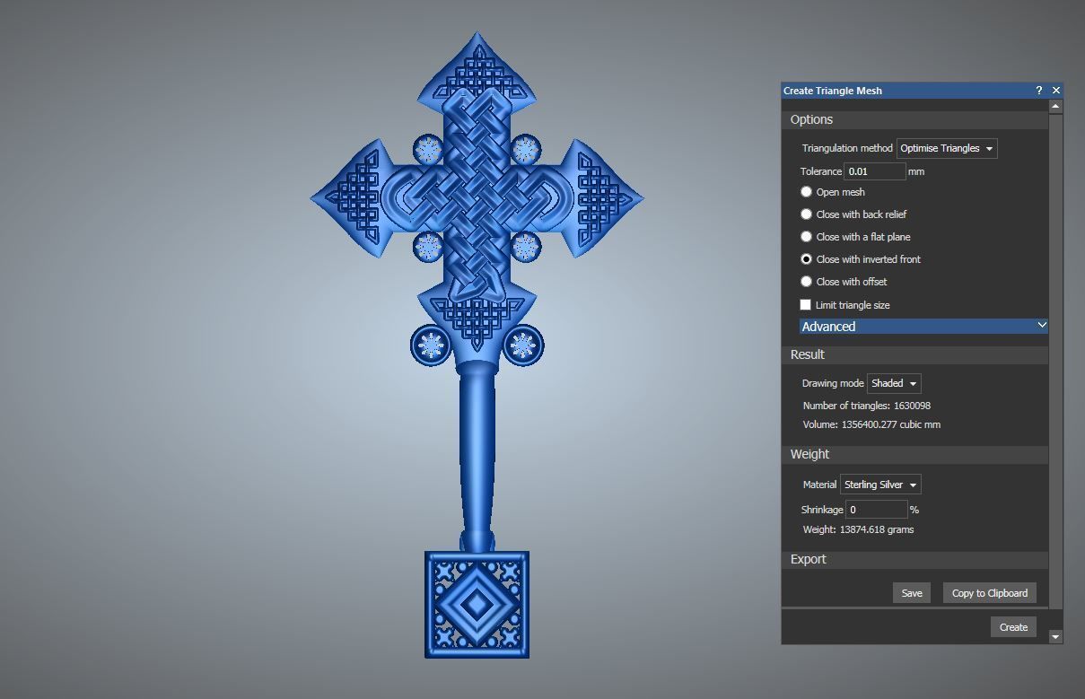 Cross carved 3D print model_12