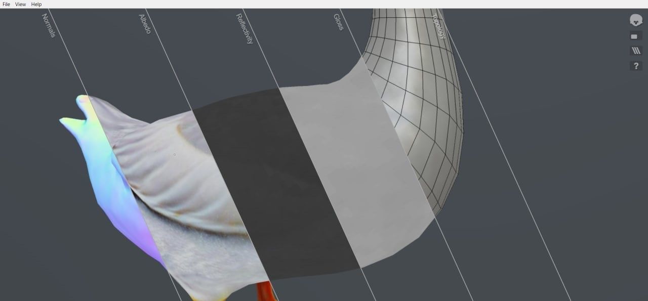 White Goose low poly Low-poly 3D model_13