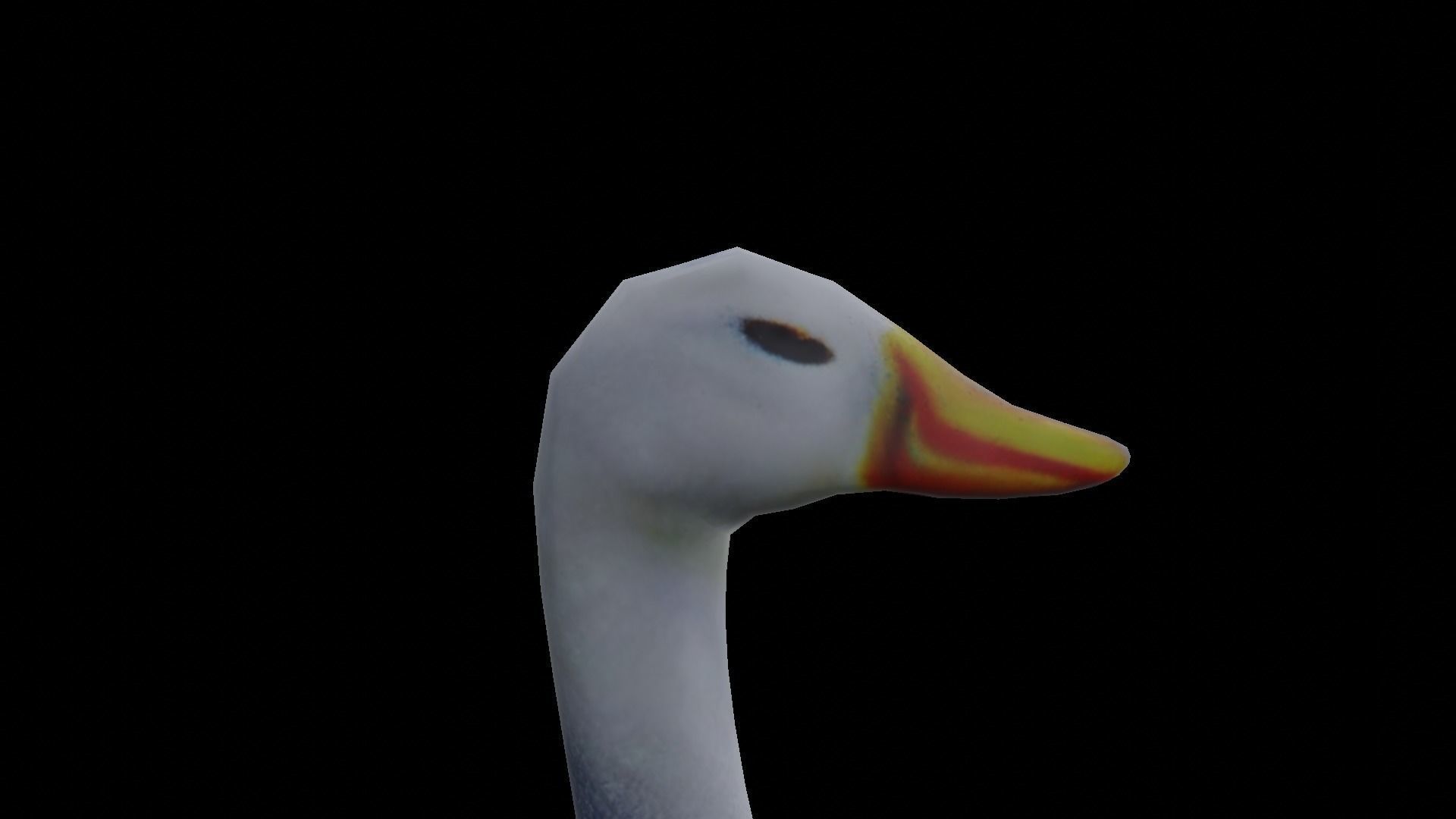 White Goose low poly Low-poly 3D model_9