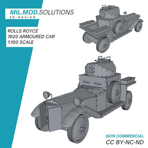 Rolls-Royce 1920 Armoured Car 3D print model
