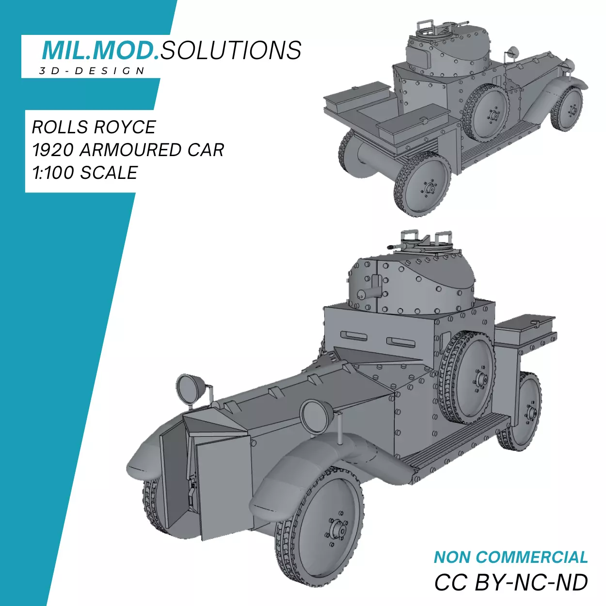 Rolls-Royce 1920 Armoured Car 3D print model_0