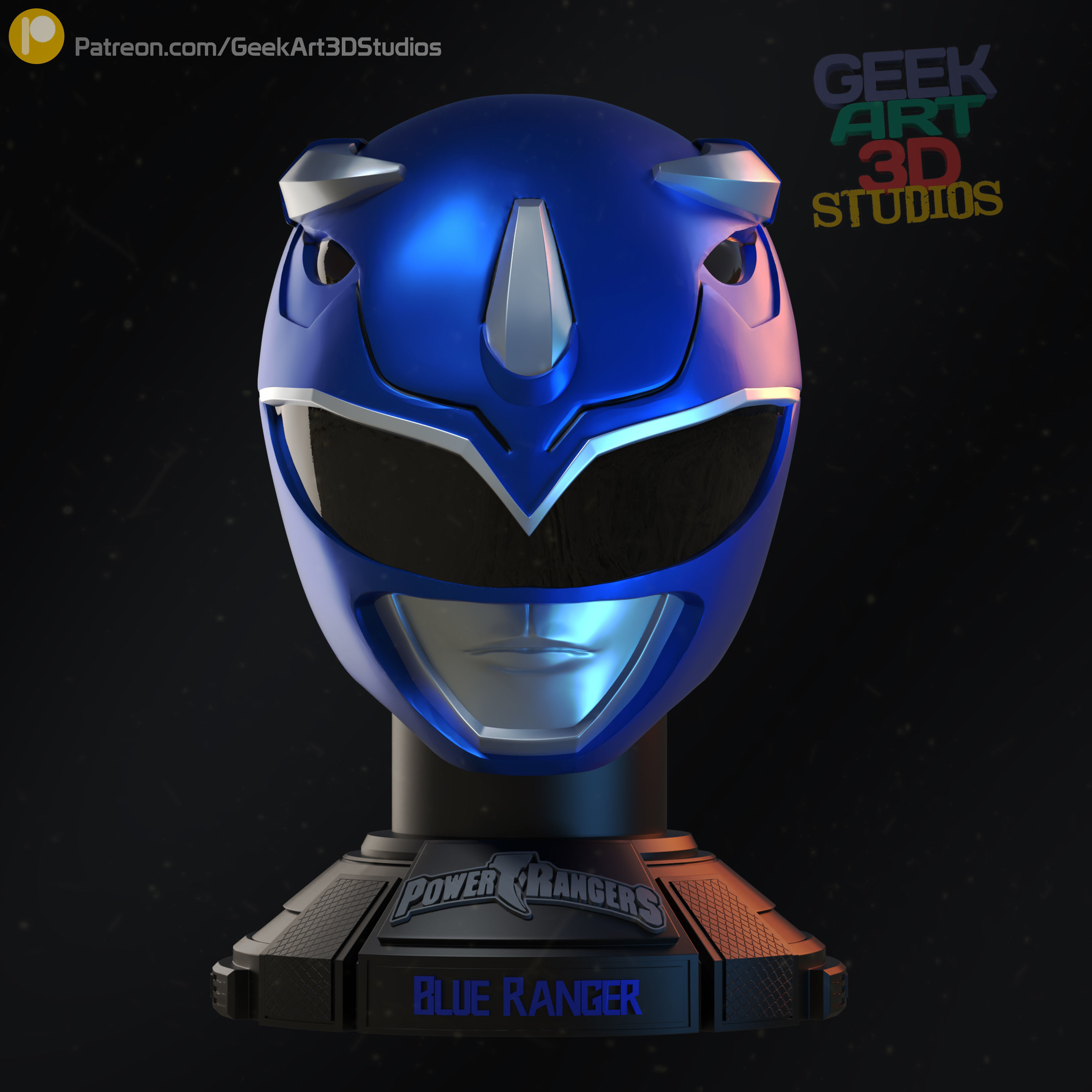 Busts Might Morphin Power Rangers - Ziuranger - 6  included 3D print model_7