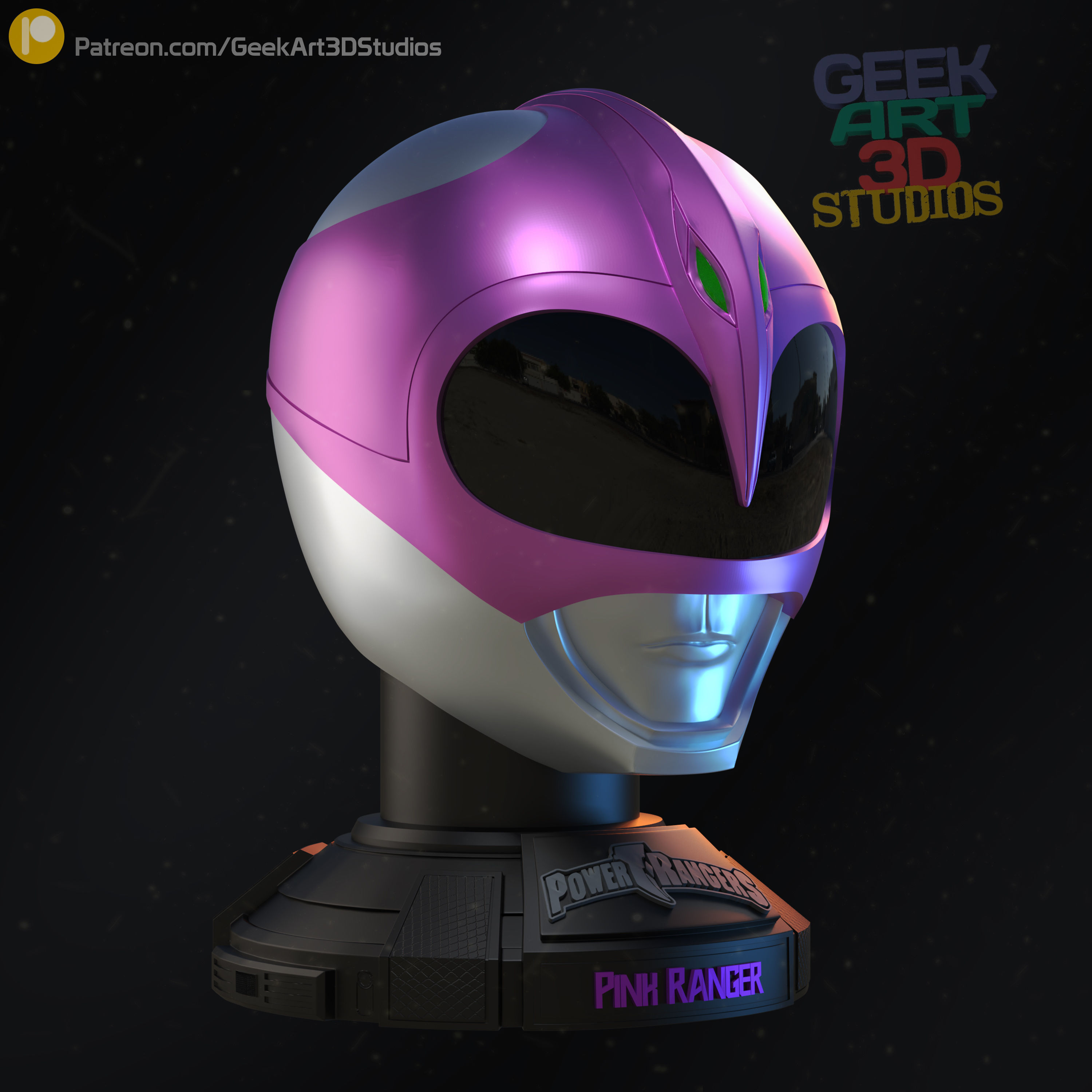 Busts Might Morphin Power Rangers - Ziuranger - 6  included 3D print model_10