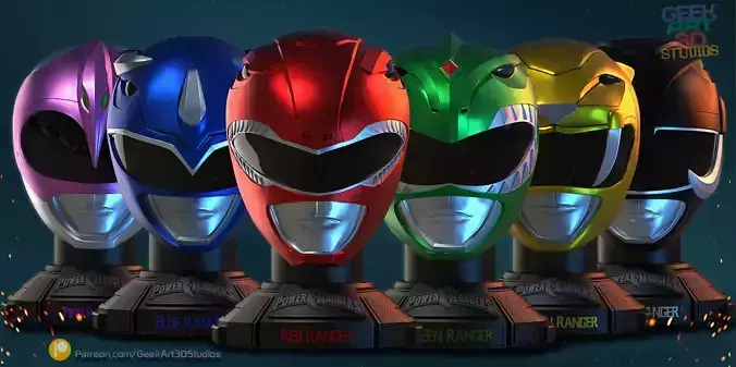 Busts Might Morphin Power Rangers - Ziuranger - 6  included