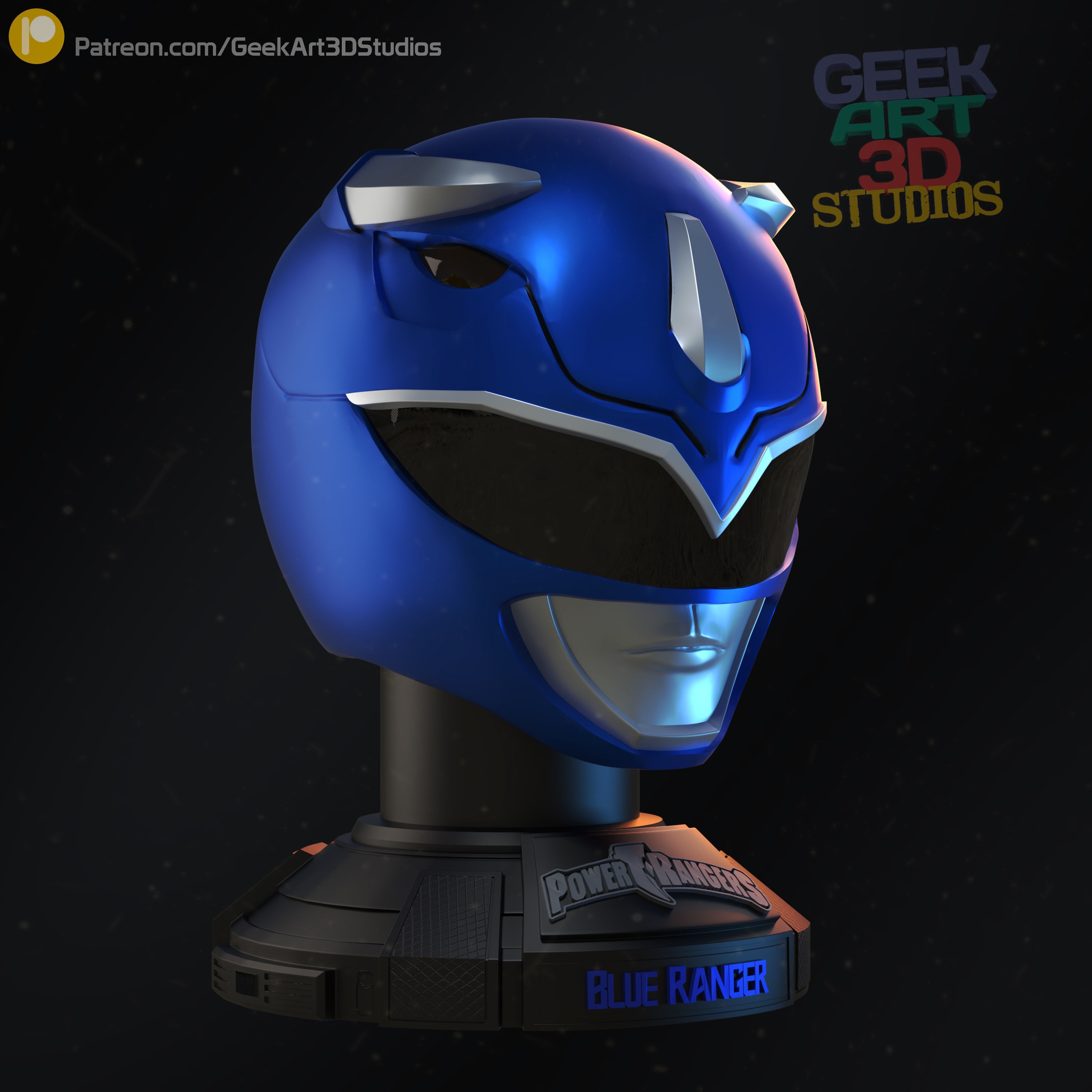 Busts Might Morphin Power Rangers - Ziuranger - 6  included 3D print model_8