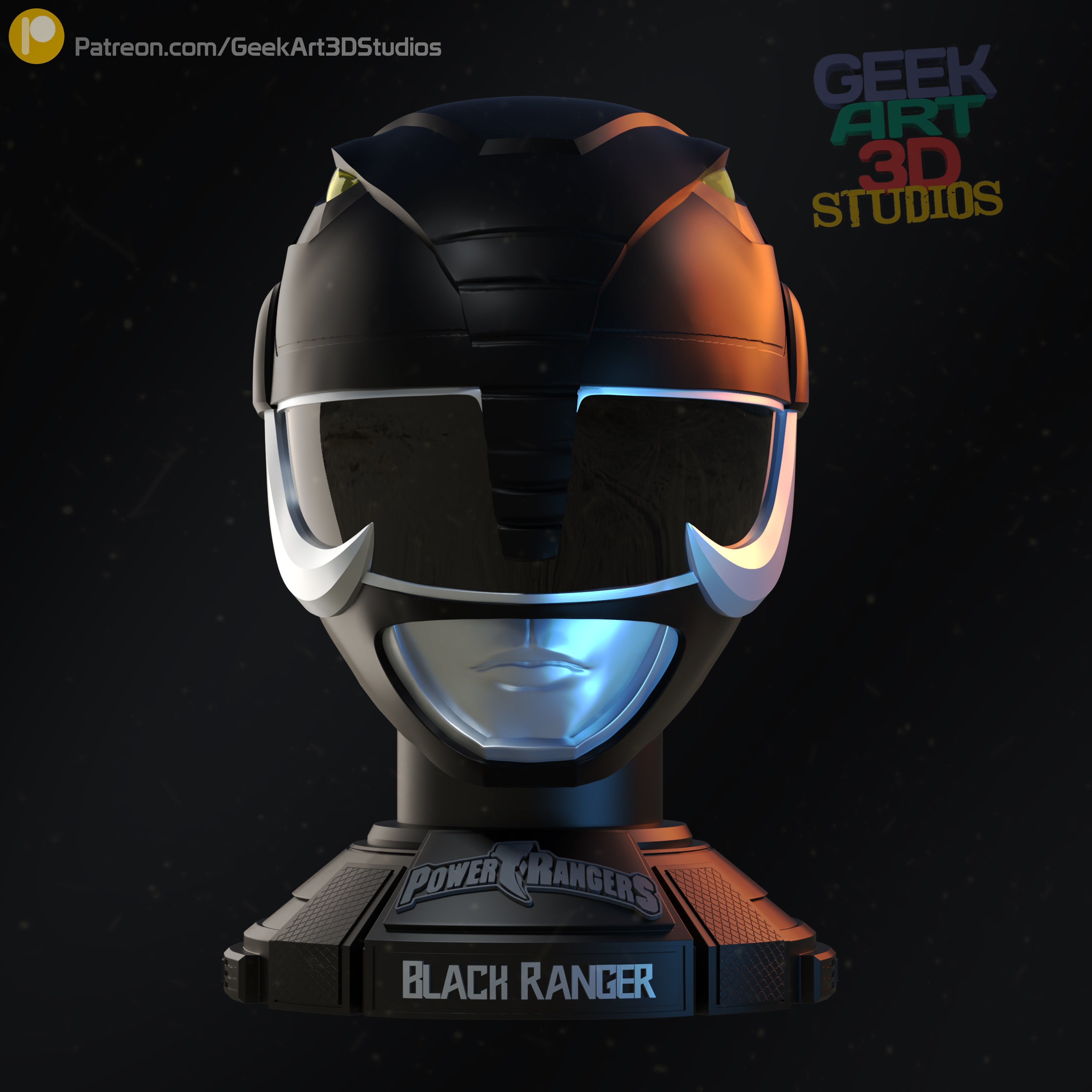 Busts Might Morphin Power Rangers - Ziuranger - 6  included 3D print model_5