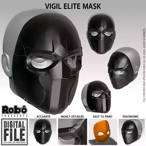 Vigil Elite Mask - Raibow Six Siege Operator - STL