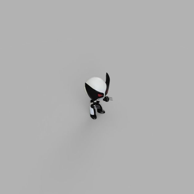 Marvel Comics Mini Wolverine X Force Uniform James Howlett 3D model_3