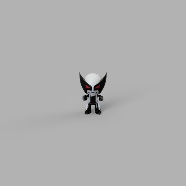 Marvel Comics Mini Wolverine X Force Uniform James Howlett 3D model_4