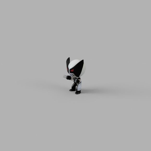 Marvel Comics Mini Wolverine X Force Uniform James Howlett 3D model_2