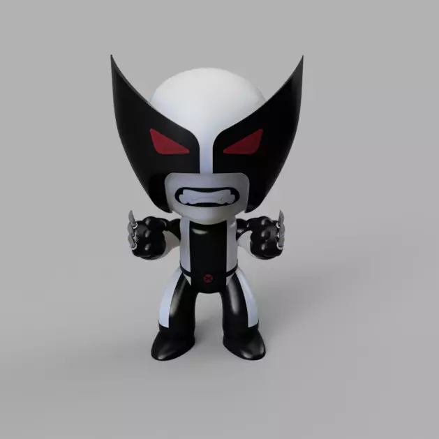 Marvel Comics Mini Wolverine X Force Uniform James Howlett 3D model_0