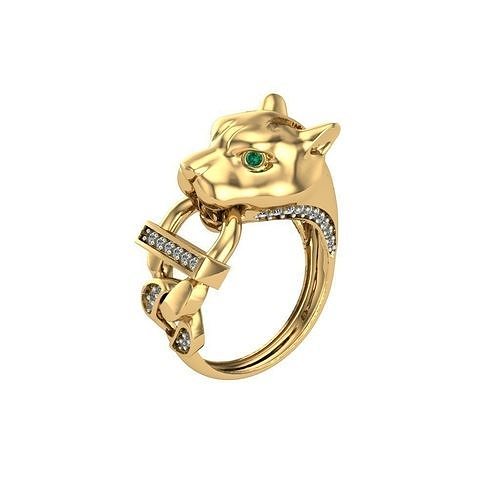 tiger ring and necklace 3D model