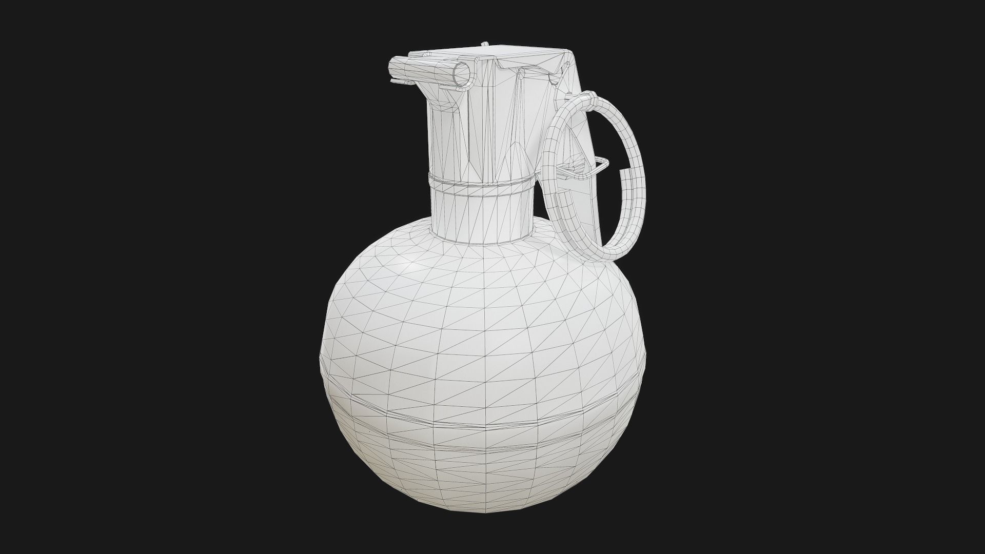 M67 Hand Grenade Low-poly 3D model_6