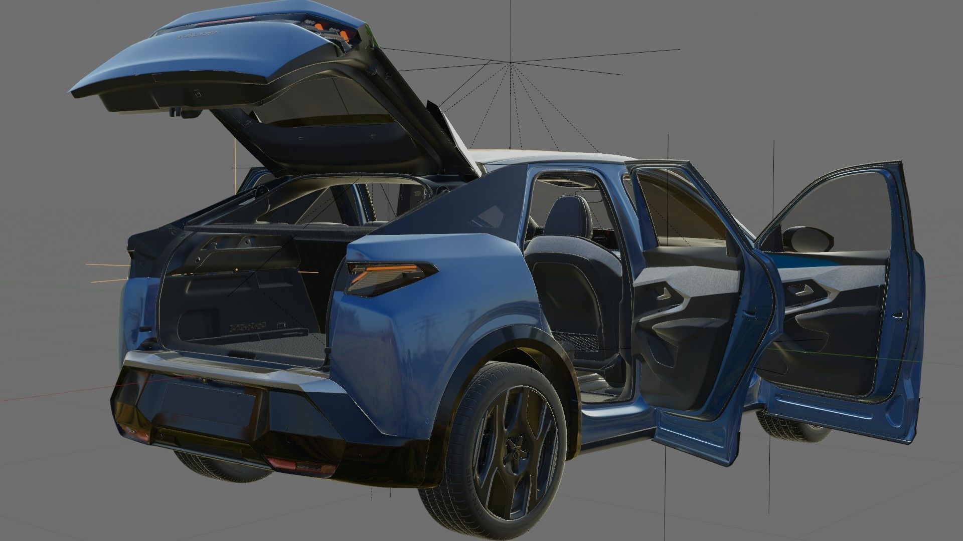 Peugeot 3008 e-3008 2025 with interior 3D model_25