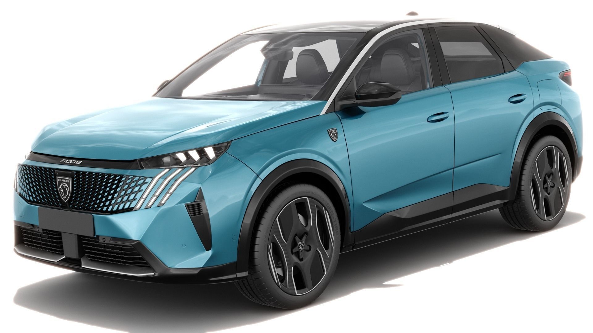 Peugeot 3008 e-3008 2025 with interior 3D model_1