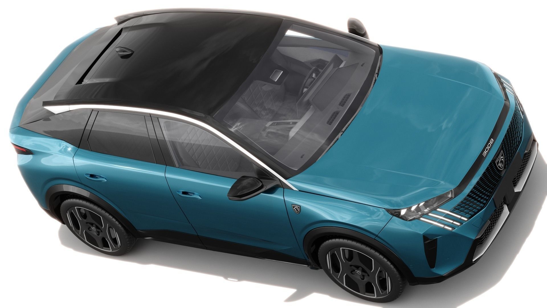 Peugeot 3008 e-3008 2025 with interior 3D model_8