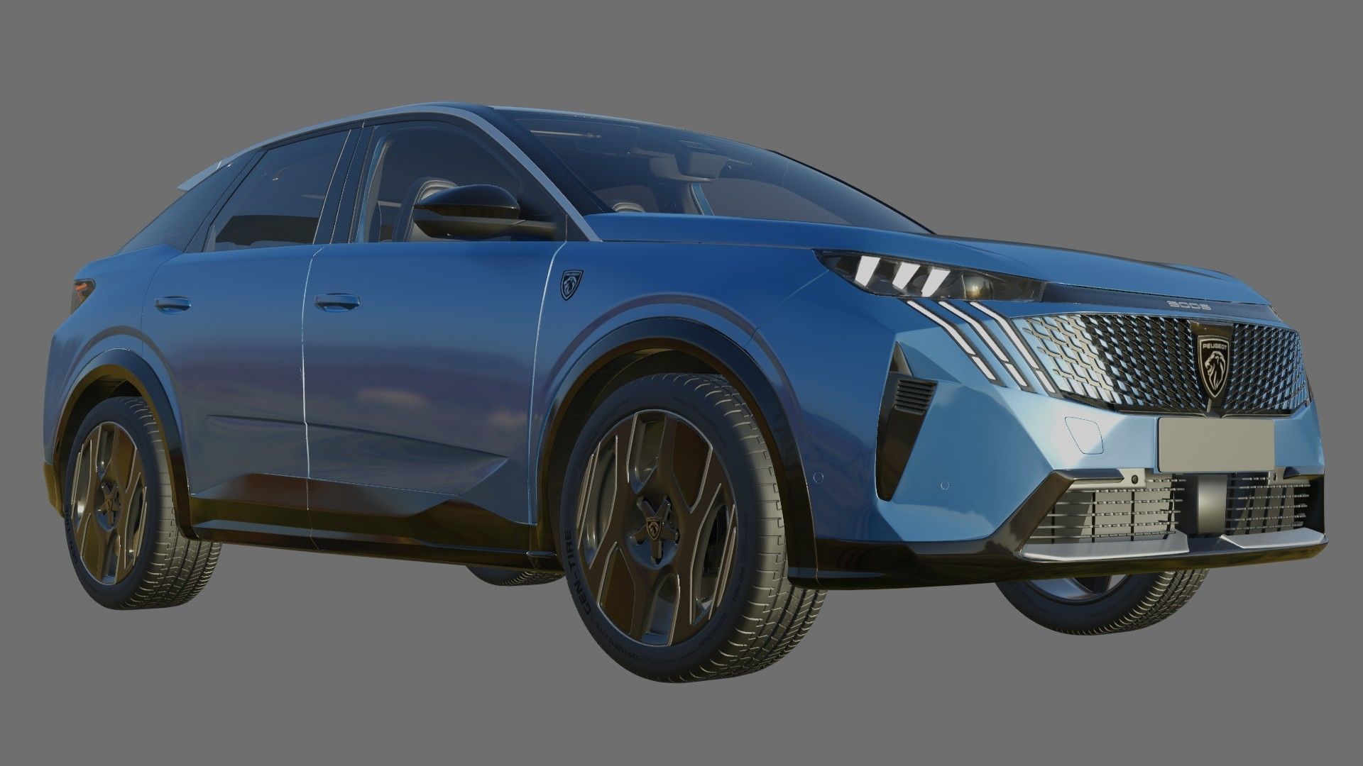 Peugeot 3008 e-3008 2025 with interior 3D model_23