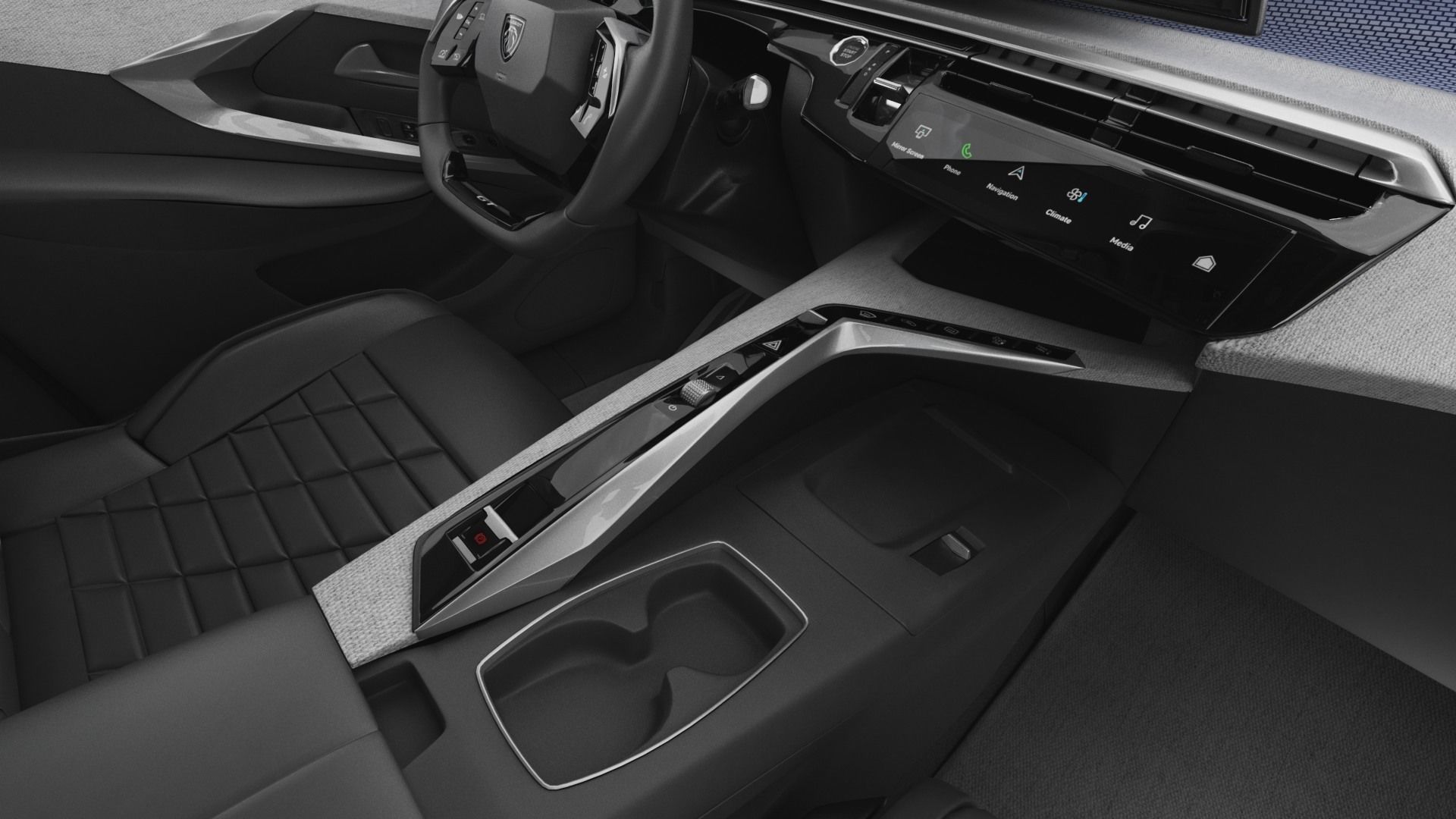 Peugeot 3008 e-3008 2025 with interior 3D model_19