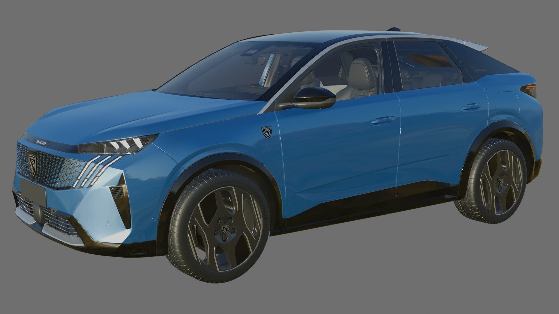 Peugeot 3008 e-3008 2025 with interior 3D model_20