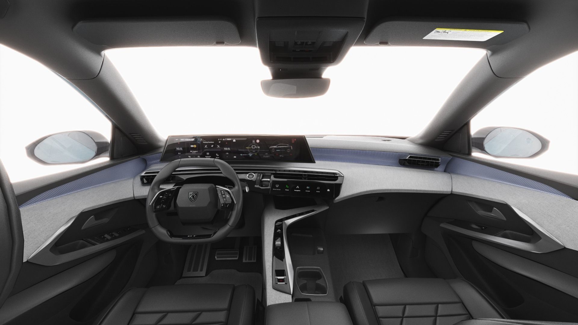 Peugeot 3008 e-3008 2025 with interior 3D model_17