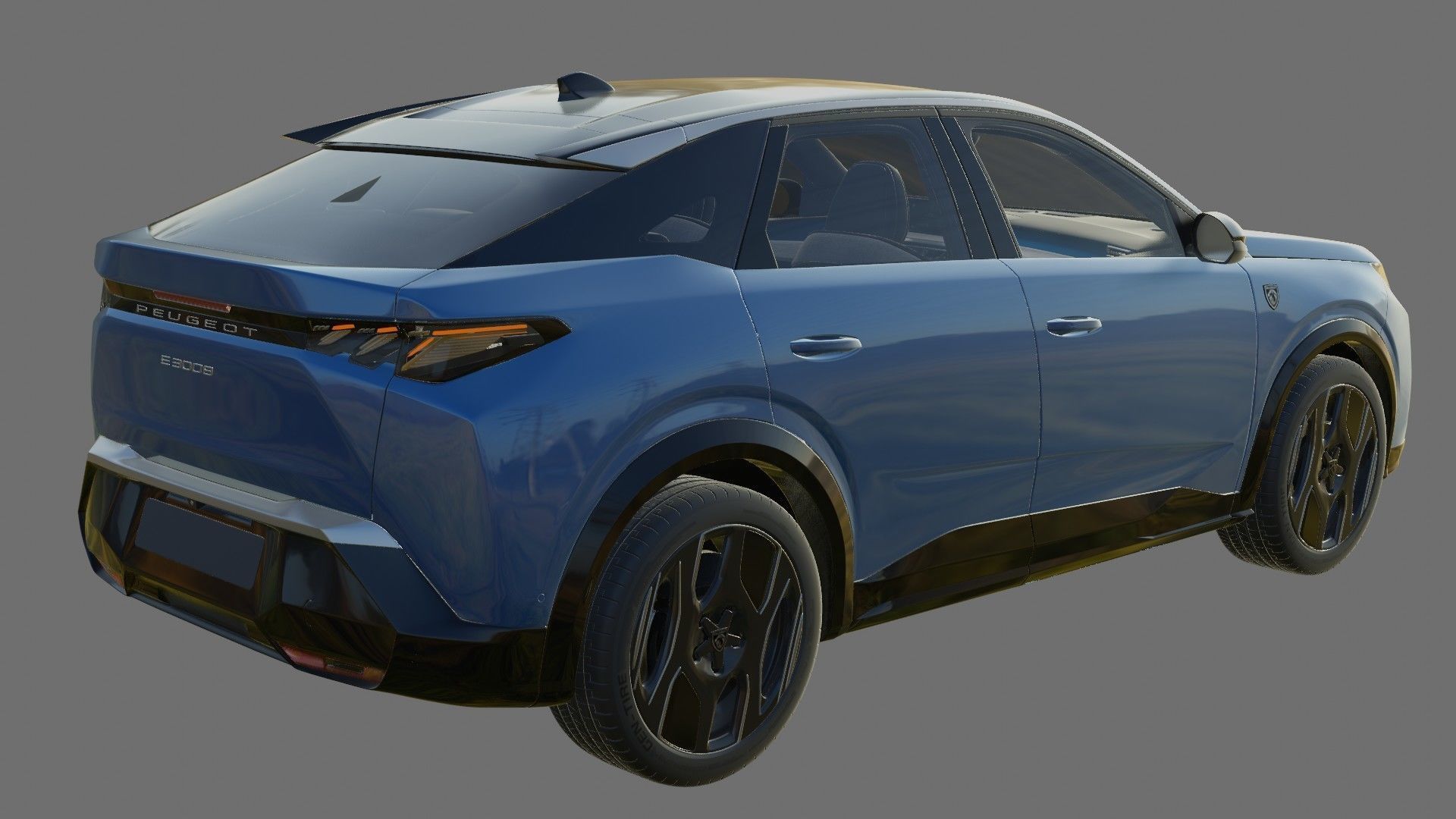 Peugeot 3008 e-3008 2025 with interior 3D model_21