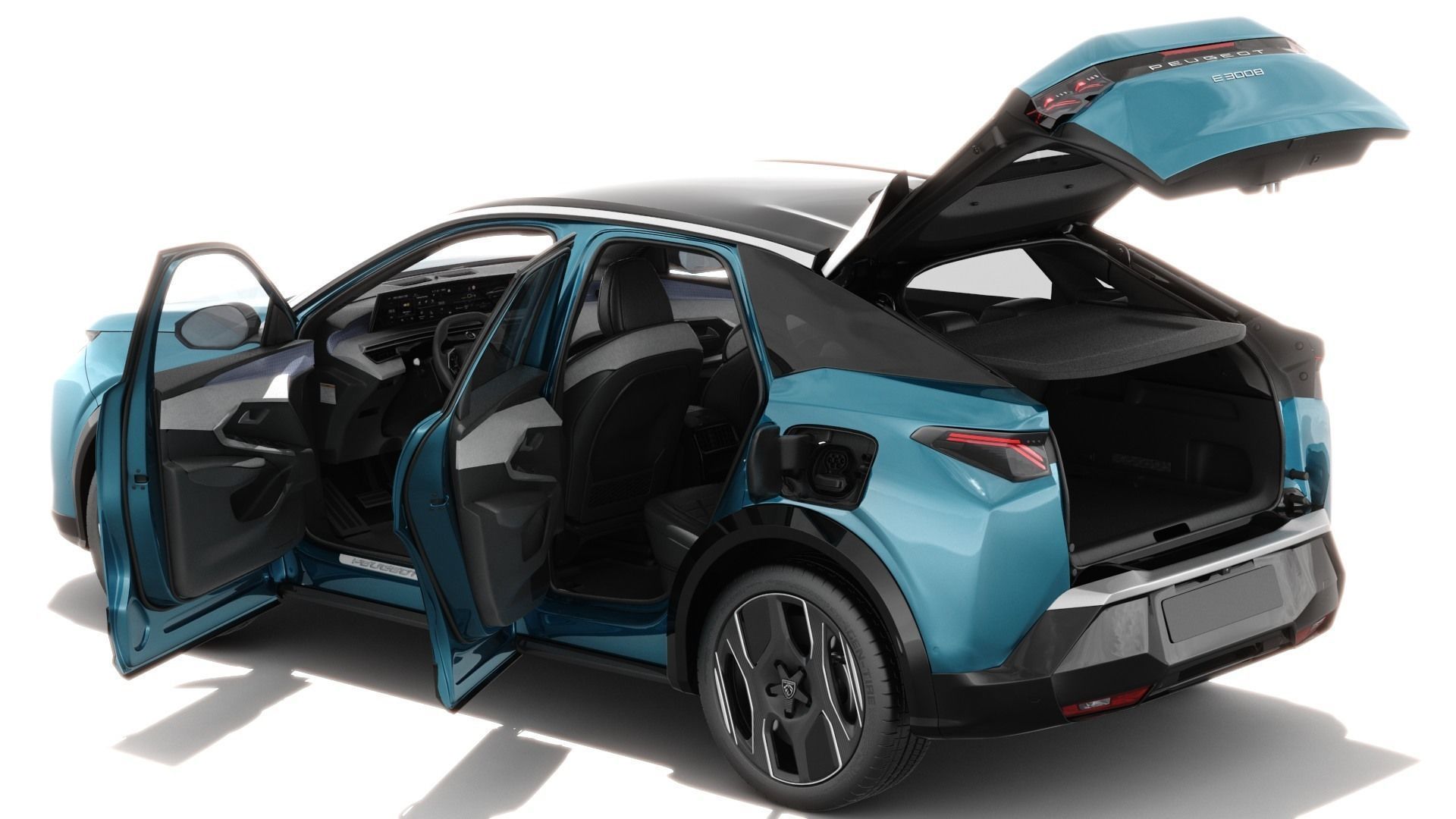 Peugeot 3008 e-3008 2025 with interior 3D model_12