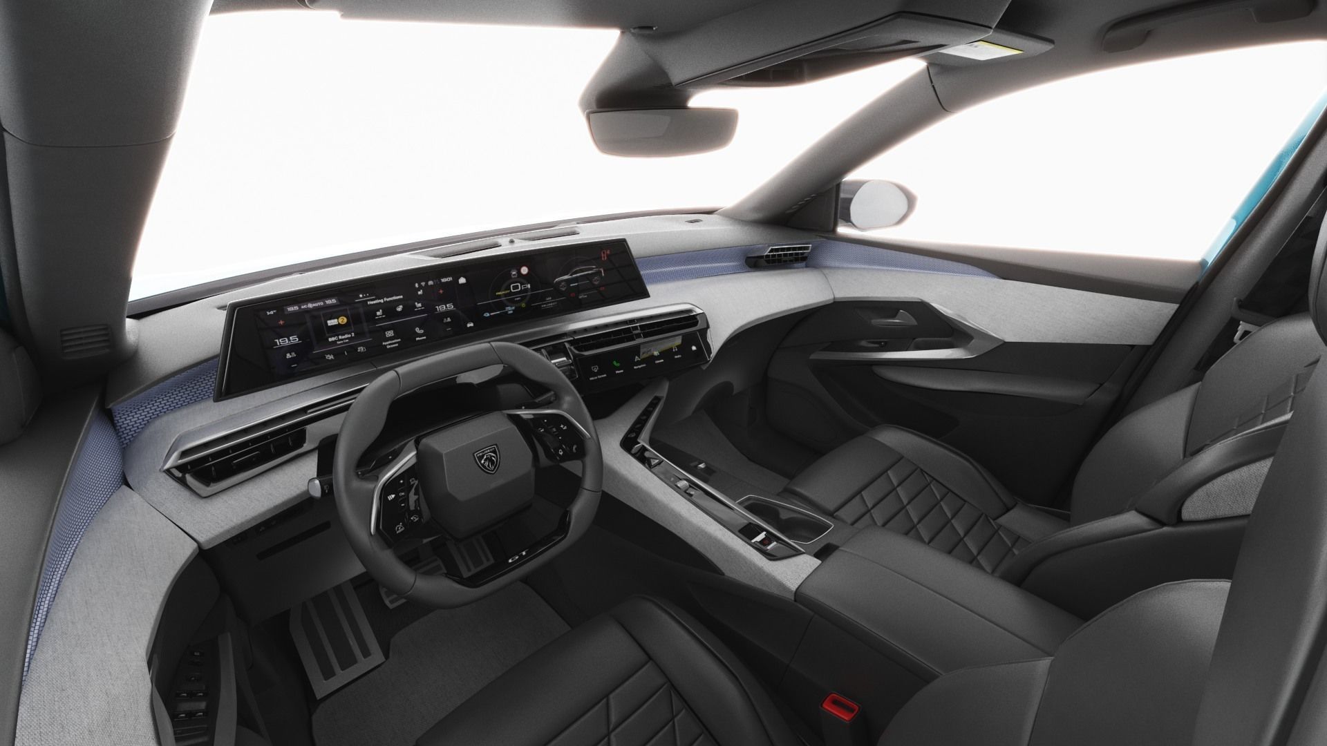 Peugeot 3008 e-3008 2025 with interior 3D model_14