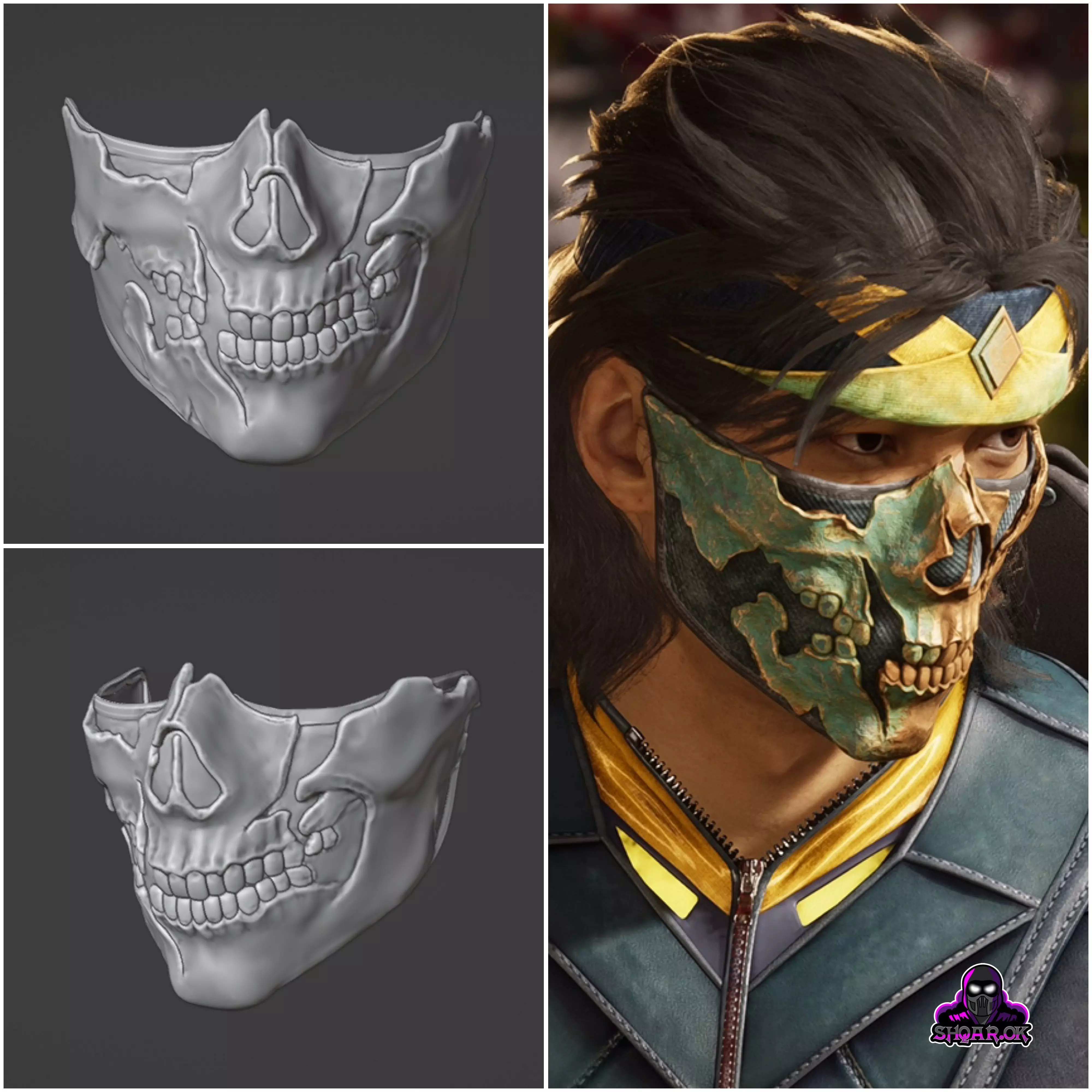 Takeda mask  from MK1 -  Punitory Kombatant 3D print model_0