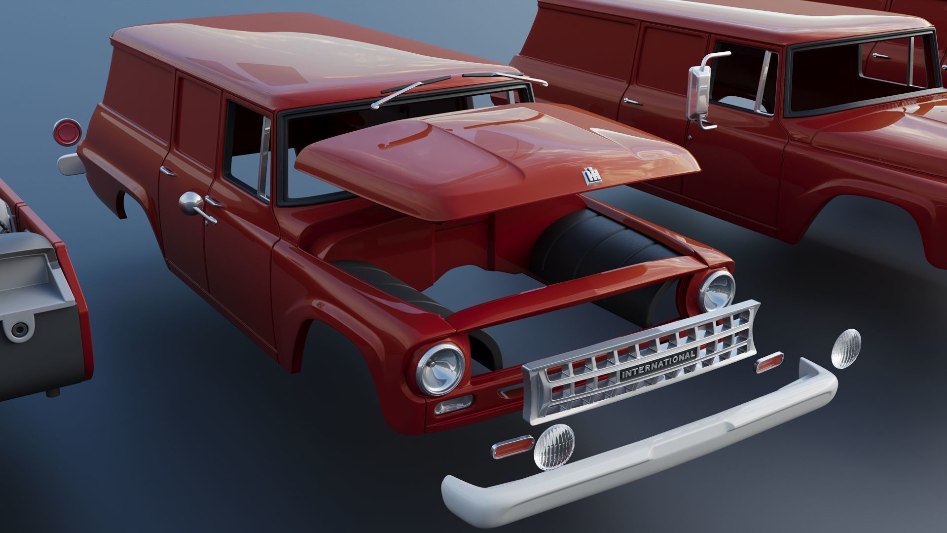 International Travelall  Panel 4x4 1964 3D print model_20